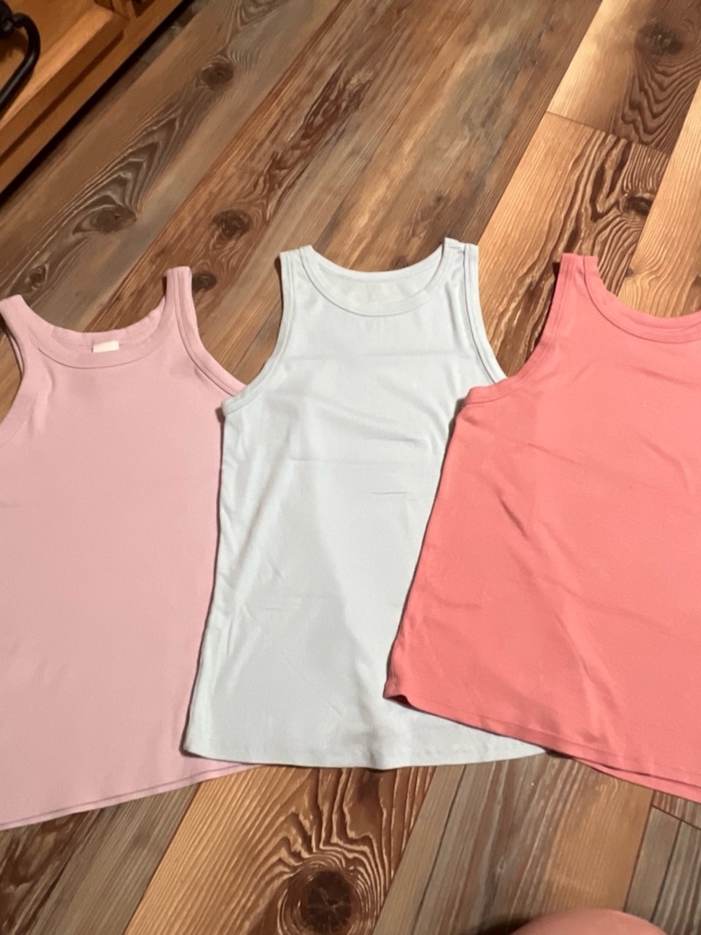 Women’s Ribbed Tank Top - Pink, light blue, Coral